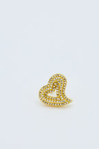 ICED HEART STUD EARRINGS