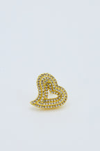 ICED HEART STUD EARRINGS