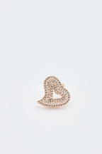 ICED HEART STUD EARRINGS