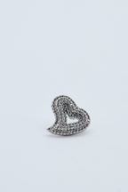 ICED HEART STUD EARRINGS