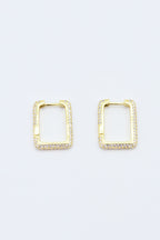 ICED SQUARE EARRINGS