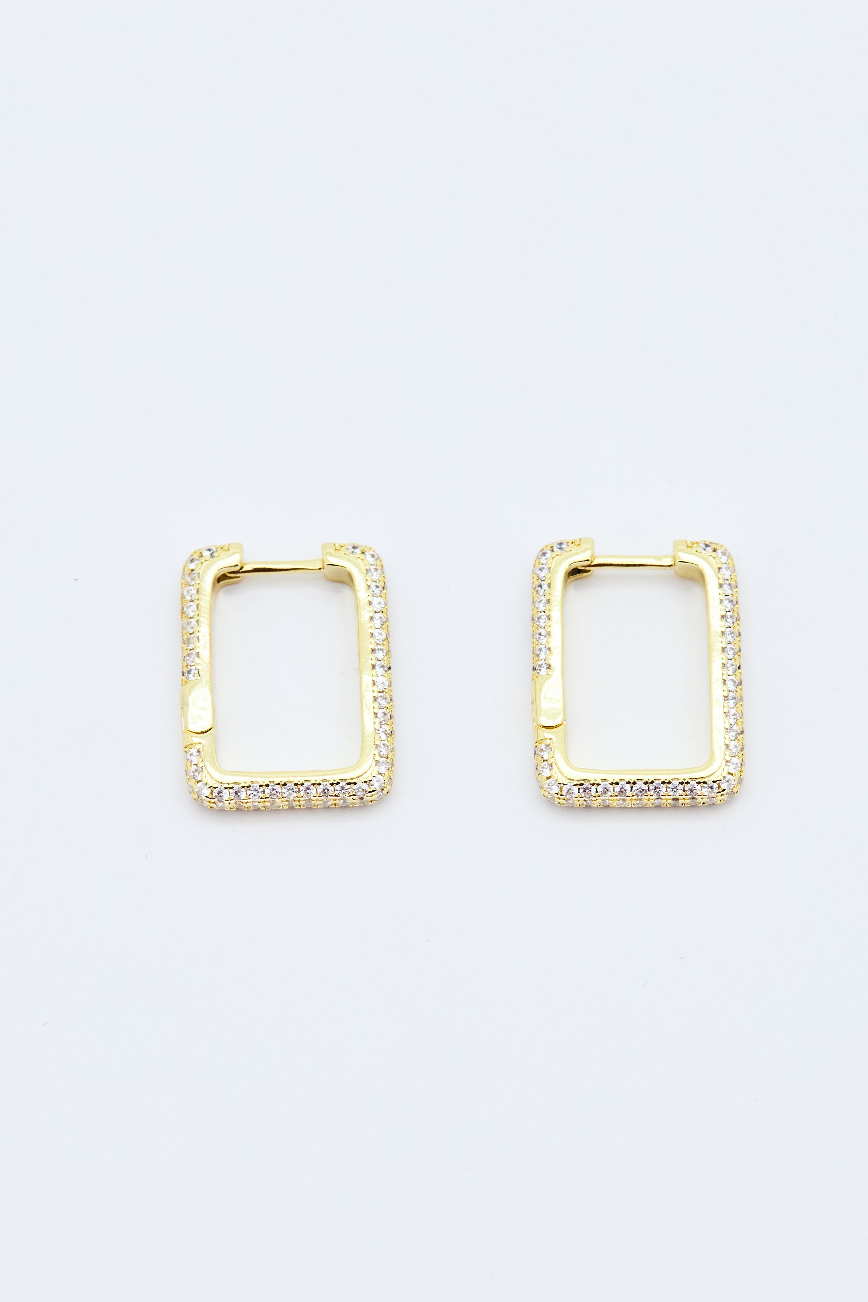 ICED SQUARE EARRINGS