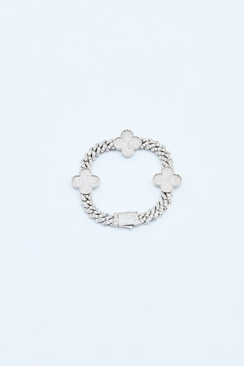 CLOVERED IN ICE BRACELET
