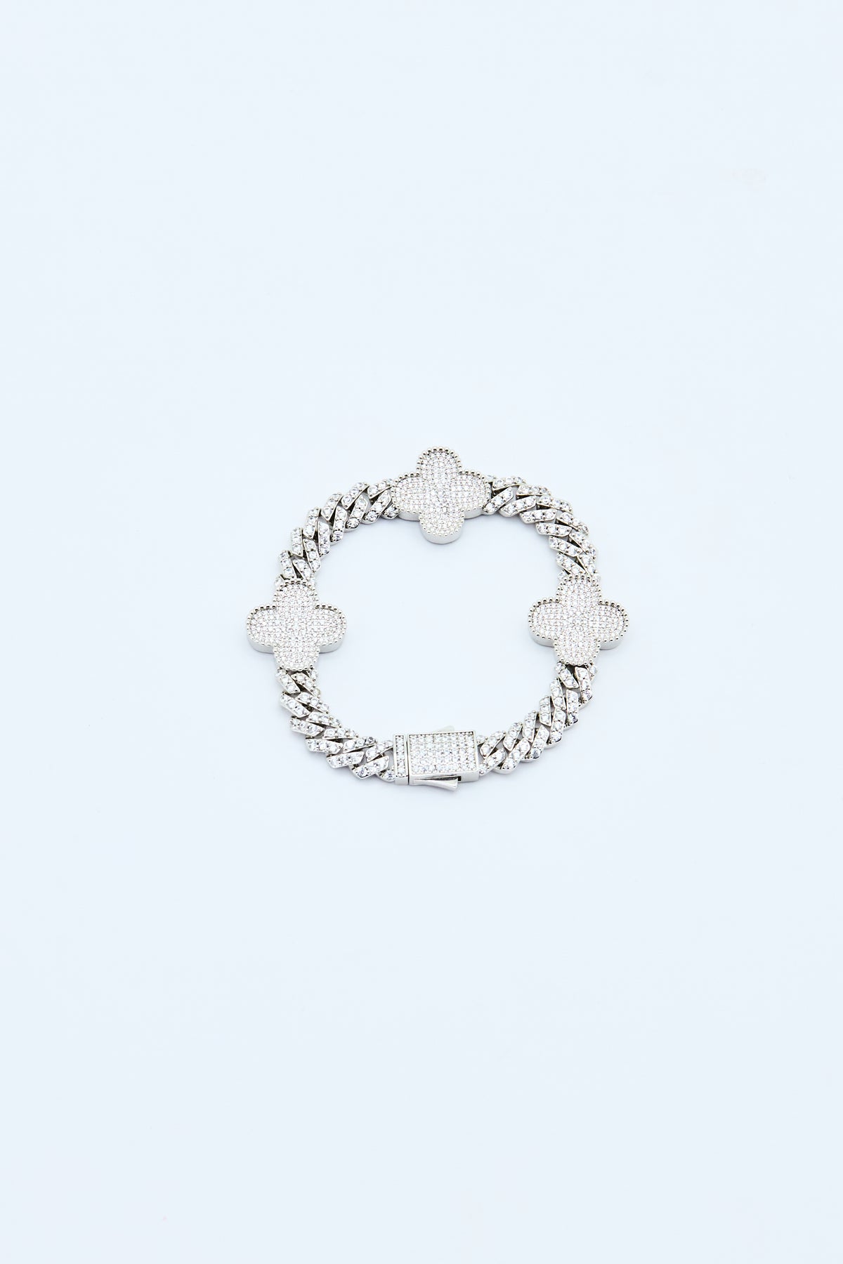 CLOVERED IN ICE BRACELET